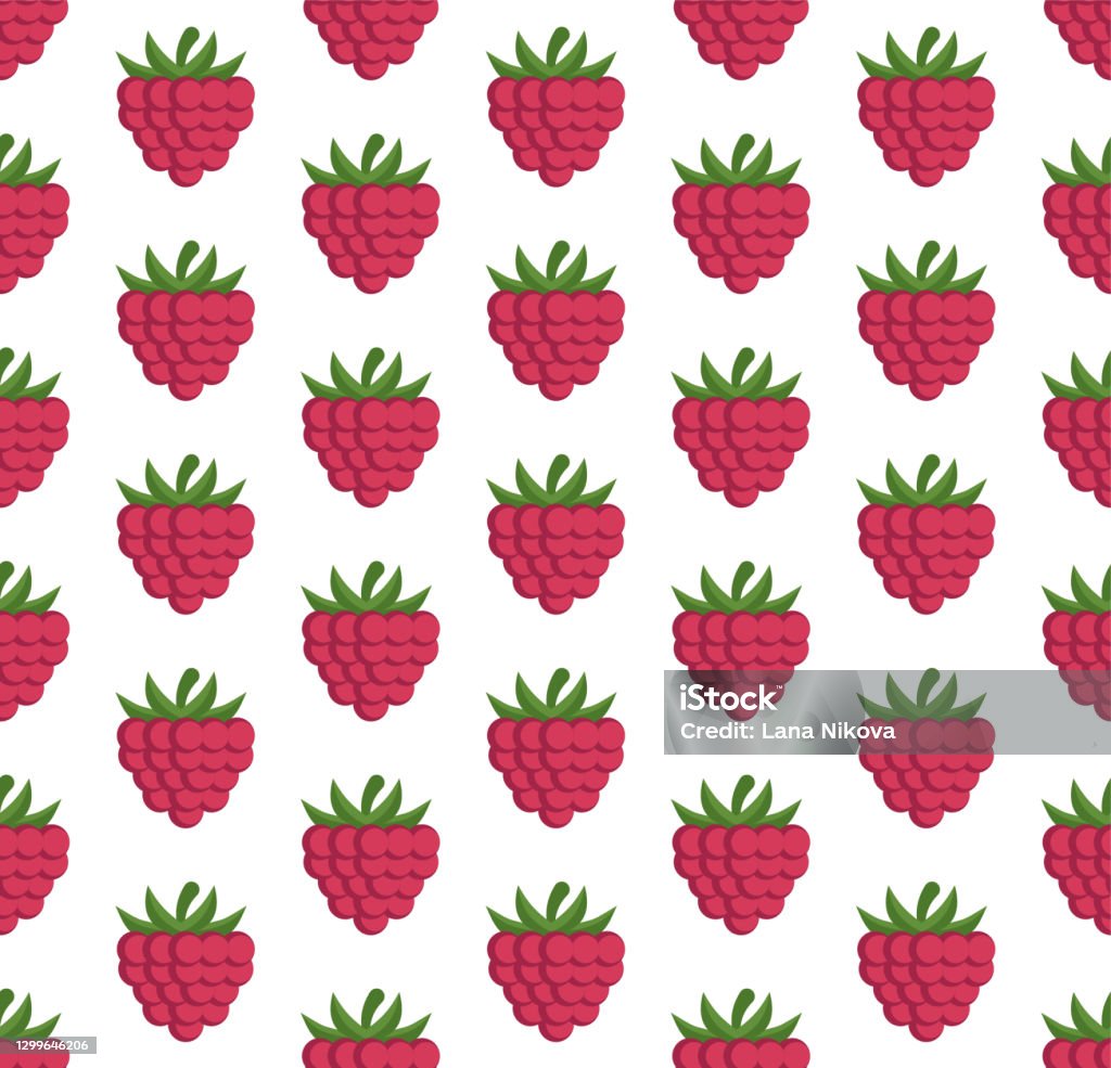 Subtle Raspberry Seem Less Pattern Seamless Pattern With Raspberriesvector Seamless Pattern In Raspberries ...