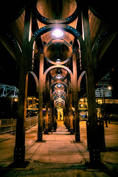 Under The Bridge In Nashville City at Night