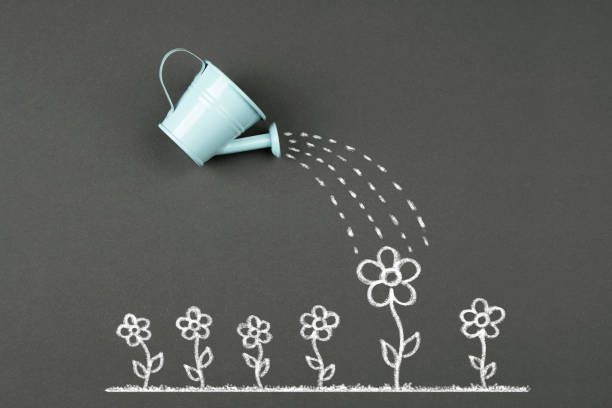 istock Watering can and flowers 1299651460