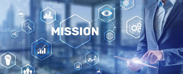 istock Mission concept. Finacial success chart concept on virtual screen. Business background. 1299652936