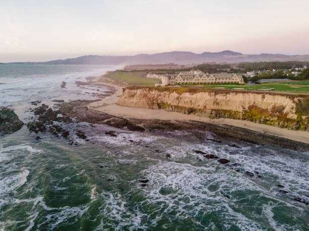 istock Aerial View of Half Moon Bay at Sunset 1299655087