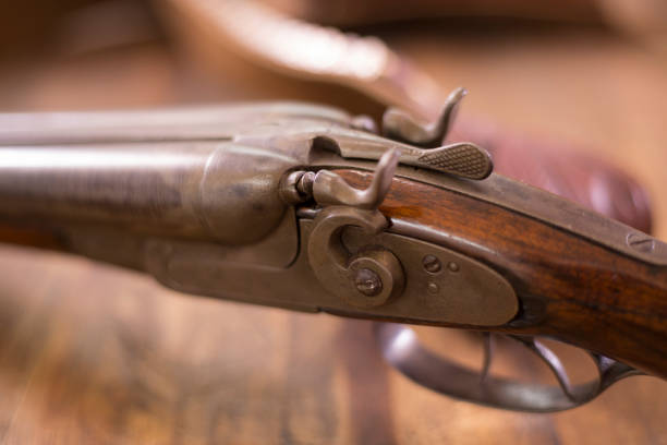 istock Antique 12 Gauge double barrel shot gun. 1299655294