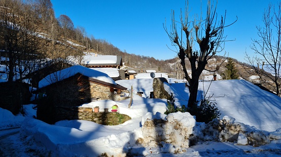 Old alpine village in val grana.
