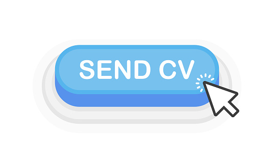 Un Send Cv Pattern Send Cv Blue 3d Button In Flat Style Isolated On White Background ...