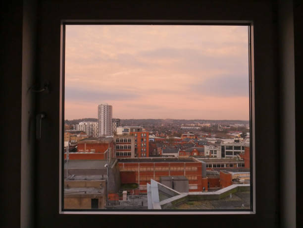 istock Window view of downtown Reading, United Kingdom 1299657613