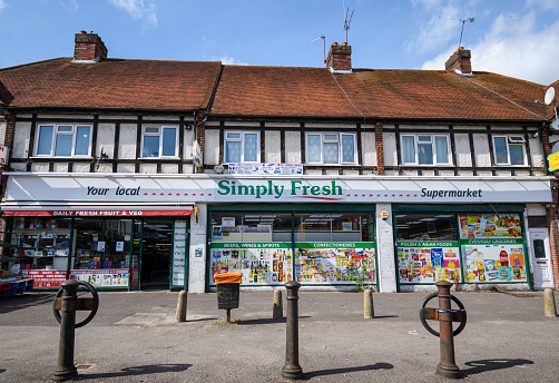 Reading, United Kingdom - September 12 2020:  The frontage of Simply Fresh Convenience Store in Northumberland Avenue