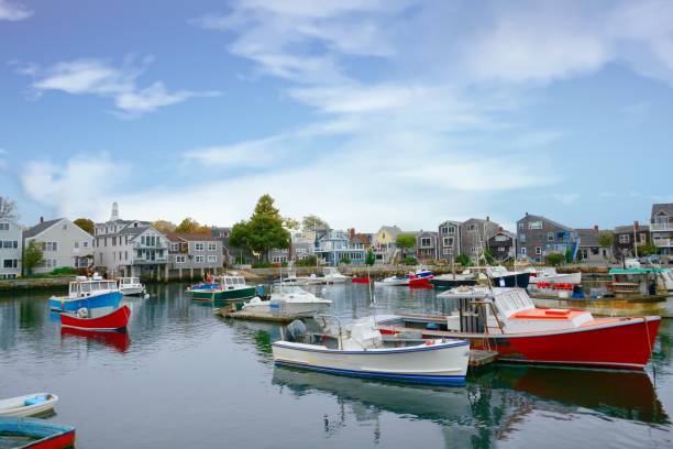 istock Fishing boats at sunrise-Gloucester Massachusetts 1299672669