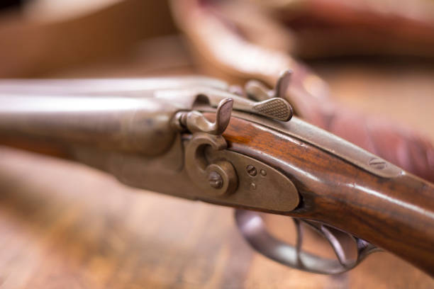 istock Antique 12 Gauge double barrel shot gun. 1299675590
