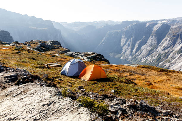 istock Two tents in the Norwegian mountains. 1299675748