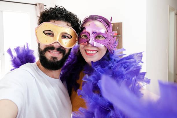 istock Brazilians celebrating carnival indoors 1299678455