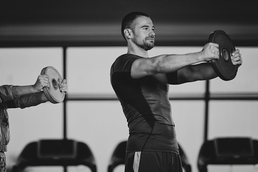 Glc Exercise Group Of People Exercise With Weight Stock Photo - Download Image Now ...
