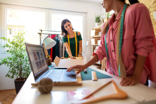 istock Female small business owners preparing new orders for online customers 1299679273