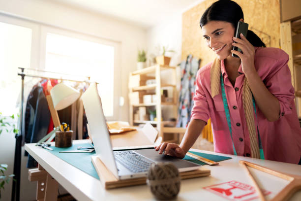istock Young woman receiving orders for home delivery 1299679275