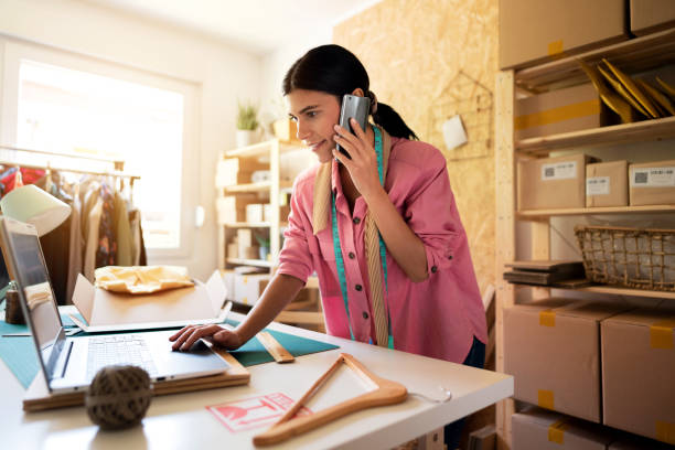 istock Woman receiving orders for home delivery 1299679284