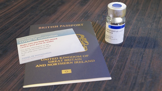 Coronavirus COVID-19 Vaccine Immunity UK passport  British