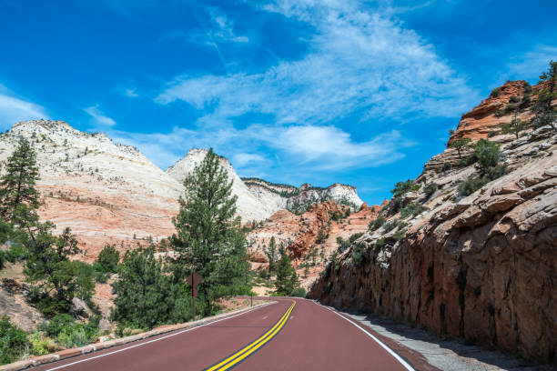 istock A long way down the road going to Zion National Park, Utah 1299693725