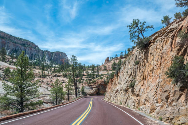 istock A long way down the road going to Zion National Park, Utah 1299693730