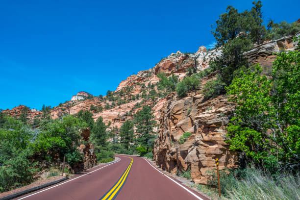 istock A long way down the road going to Zion National Park, Utah 1299693749