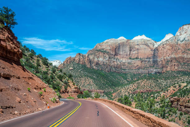 istock A long way down the road going to Zion National Park, Utah 1299693760