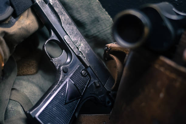 istock WW2  guns and other accessories 1299717202