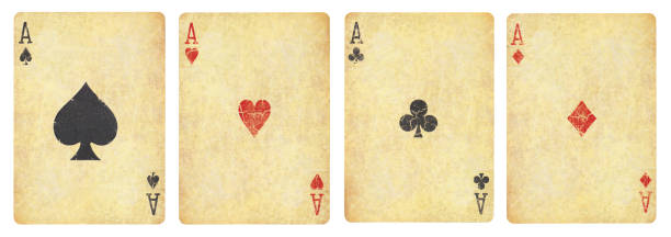 istock Set of Ace's playing cards - isolated 1299722860