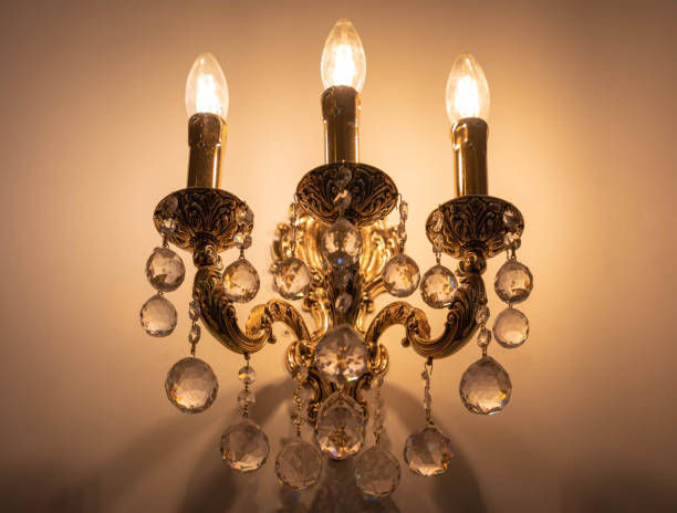 istock Warm color lamps for interior decoration, bright and beautiful 1299724196