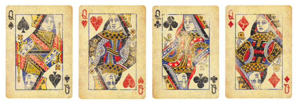 istock Set of Queens playing cards - isolated 1299724214