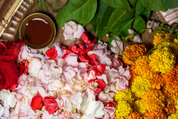 istock Hindu Puja Thali Of Flowers 1299726663