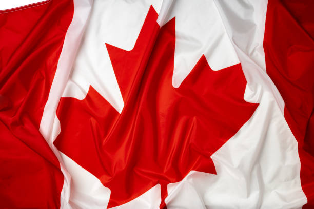 istock Rippled textile flag of Canada close up 1299730224
