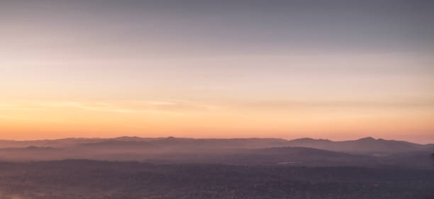istock Evening haze in the mountains, sunset light 1299730327