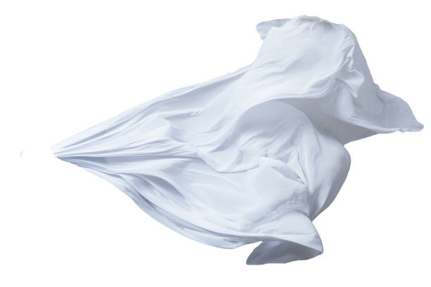 istock Abstract white flying fabric isolated on white background 1299735694
