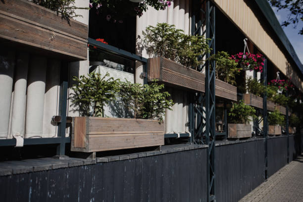 istock Street view of a coffee terrace 1299739862