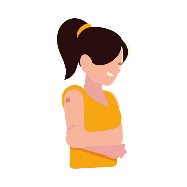 istock girl flashing her shoulder after getting a vaccine 1299740158