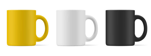 ドリンクのフロントビューのためのマットマグカップ - マグカップ イラスト点のイラスト素材／クリップアート素材／マンガ素材／アイコン素材