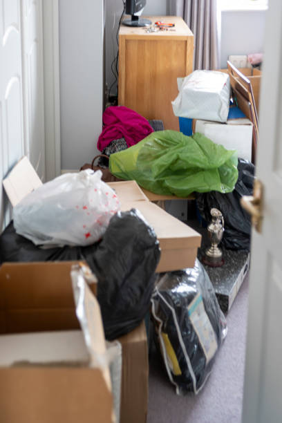 istock Bedroom cluttered by loft contents 1299748041