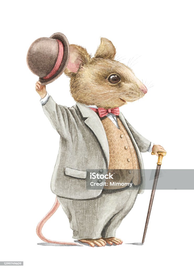 Ilustración de Acuarela Vintage De Dibujos Animados Rata En Traje Con Sombrero Y Bastón y más Vectores Libres de Derechos de Ratón - Animal - iStock Ilustración de Acuarela Vintage De Dibujos Animados Rata En Traje Con Sombrero Y Bastón y más Vectores Libres de Derechos de Ratón - Animal - iStock