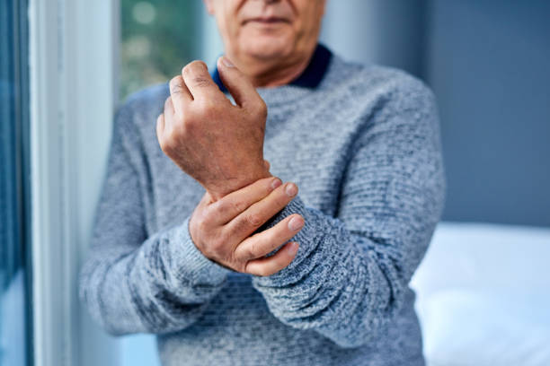 A bit of inflammation can cause a lot of pain Shot of an unrecognisable senior man suffering from wrist pain pressure point photos stock pictures, royalty-free photos & images
