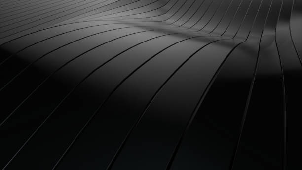 istock Background of rows of multicolored pop-up black stripes. Colorful wave gradient animation. Future geometric patterns motion background. 3d illustration 1299751160