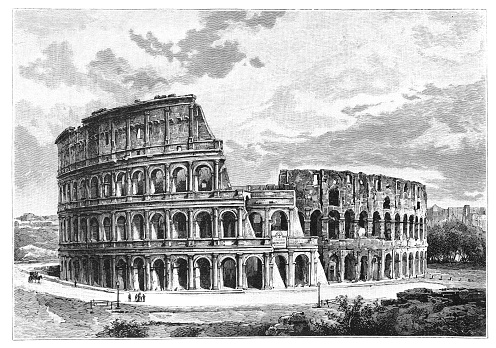 The Colosseum is an oval amphitheatre in the centre of the city of Rome, Italy, just east of the Roman Forum and is the largest ancient amphitheatre ever built, and is still the largest standing amphitheater in the world today, despite its age. Built in 70 -80 AD by Vespasian, Titus
Original edition from my own archives
Source : Weltgeschichte 1887