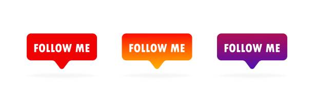 istock Follow me button. Social media concept. Following. Vector EPS 10. Isolated on white background 1299755301