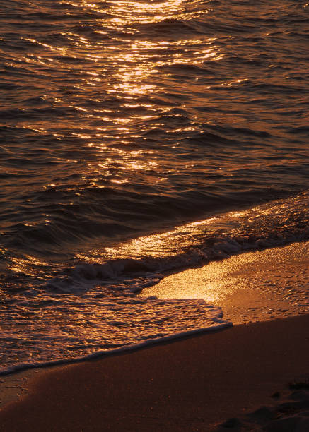 istock reflection of sea, sunset waves 1299759516