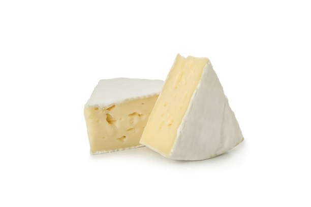 istock Delicious camembert cheese isolated on white background 1299759707