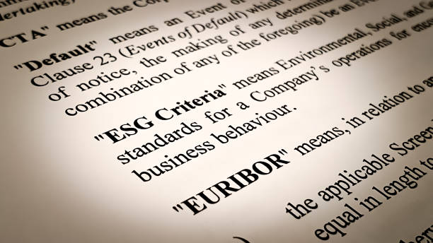 istock ESG Criteria as defined in an agreement 1299760161