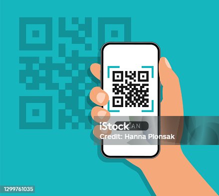 istock QR code scan to smartphone. Qr code for payment. Mobile phone scanning QR-code. Verification. Vector illustration. 1299761035