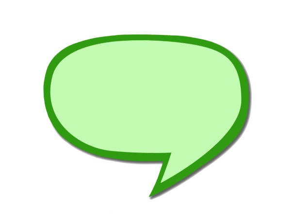 Green speech bubble sign as a cloud isolated on white background. E Green speech bubble sign as a cloud isolated on white background. Empty olive massage symbol for chat with copy space. green word bubble stock pictures, royalty-free photos & images