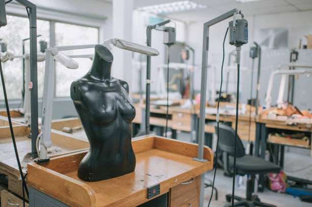 istock black mannequin display  on table in jewellery design workshop 1299765017