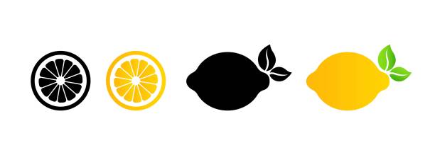 illustrazioni stock, clip art, cartoni animati e icone di tendenza di icona del limone. segno di frutta. agrumi. vettore su sfondo bianco isolato. eps 10 - lemon