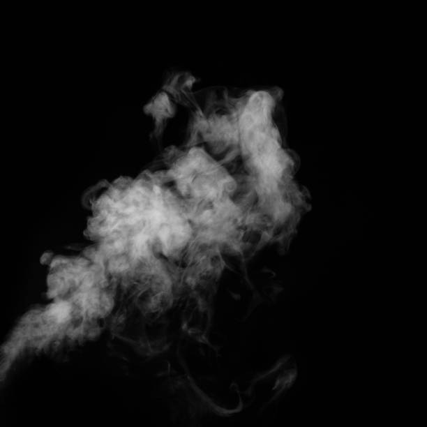istock Figured smoke on a dark background. Abstract background, design element, for overlay on picture 1299767581