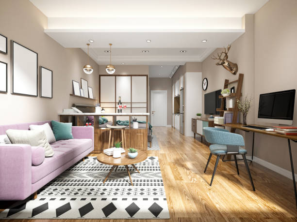 istock 3D Render of Living room 1299767904
