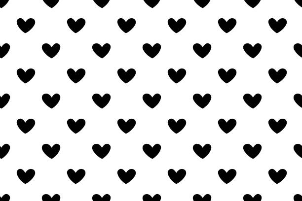 Seamless abstract pattern of small black hearts. Background, texture for textile, wrapping paper, Valentines day Seamless abstract pattern of small black hearts. Background, texture for textile, wrapping paper, Valentines day. black and white heart stock illustrations